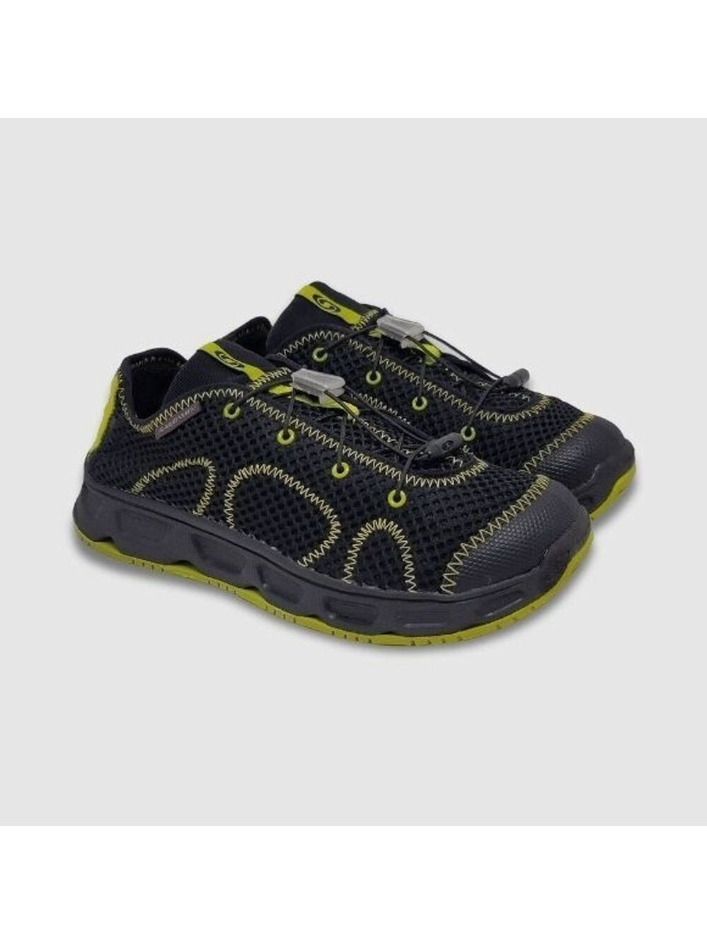 Salomon RX Moc 3.0 Travel Slip-On Style Sneaker Mesh Black/Lime Unisex US Boys 4